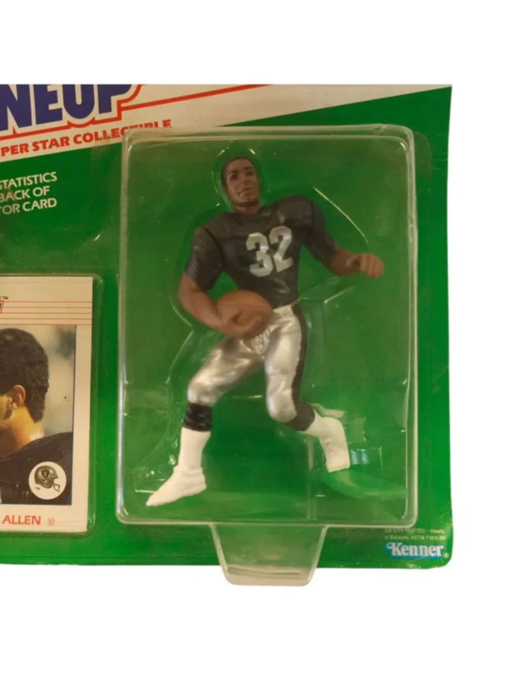 1988 Kenner Starting Lineup Marcus Allen Los Angeles Raiders Figure Card NOC